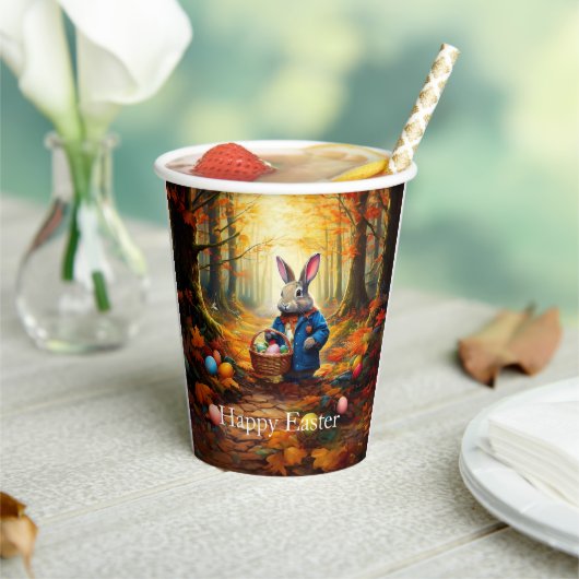 イースター卵バスケット付きペーターイースターバニー 紙コップ (インサイチュ)
