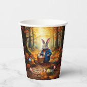 イースター卵バスケット付きペーターイースターバニー 紙コップ (正面)