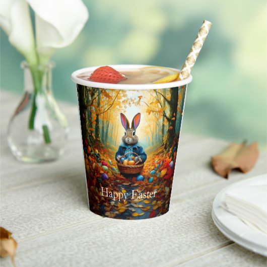 イースター卵バスケット付きペーターイースターバニー 紙コップ (インサイチュ)