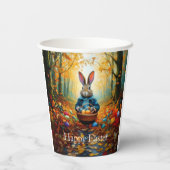 イースター卵バスケット付きペーターイースターバニー 紙コップ (裏面)