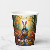 イースター卵バスケット付きペーターイースターバニー 紙コップ (正面)