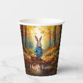 イースター卵バスケット付きペーターイースターバニー 紙コップ (正面)