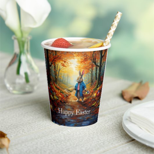 イースター卵バスケット付きペーターイースターバニー 紙コップ (インサイチュ)