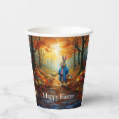 イースター卵バスケット付きペーターイースターバニー 紙コップ (正面)