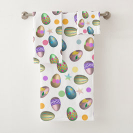 イースター卵パターン バスタオルセット