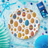 イースター卵パターン ペーパープレート (パーティー)