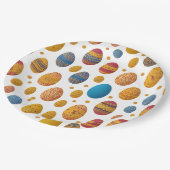 イースター卵パターン ペーパープレート (アングル)