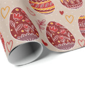 イースター卵パターン ラッピングペーパー (ロールコーナー)