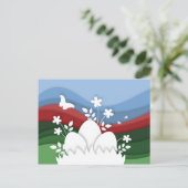 イースター卵狩りの春花自然 ポストカード (スタンド正面)