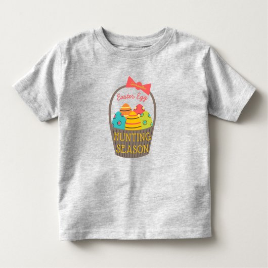 イースター卵狩りシーズンバスケット（名称付） トドラーTシャツ (正面)