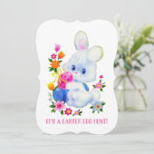 イースター卵狩りパーティーおもしろいの招待 招待状 (スタンド正面)