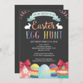 イースター卵狩り招待状、卵狩り招待状 招待状 (正面/裏面)