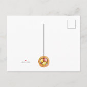 イースター卵狩り招待。水彩花 インビテーションポストカード (裏面)