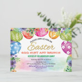 イースター卵狩り招待。水彩花 招待状 (スタンド正面)