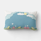 イースター卵狩り、春休日のペーパーカット名 ランバークッション (裏面)