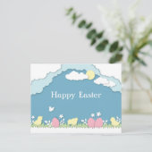 イースター卵狩り、春休日のペーパーカット自然 ポストカード (スタンド正面)