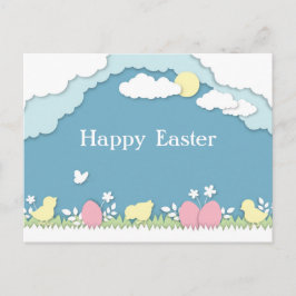 イースター卵狩り、春休日のペーパーカット自然 ポストカード