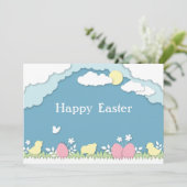 イースター卵狩り、春休日のペーパーカット自然p カード (スタンド正面)