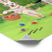 イースター卵絵画のラブラドール作品 ポスター (角)