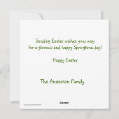 イースター卵縁ど写真カード シーズンカード (裏面)