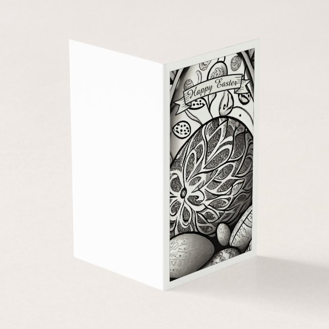 イースター卵97330を持つイースターモチーフb/w漫画 (外部)