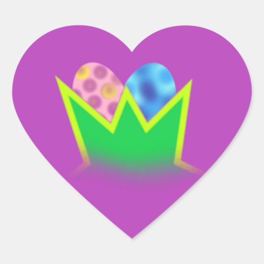 イースター卵 ハートシール (正面)