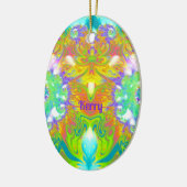 ～イースター卵～フラクタル色の数々のケリーかわいらし セラミックオーナメント (左)