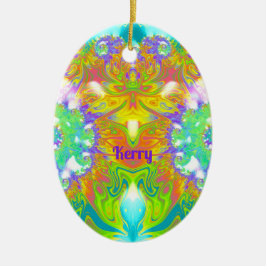 ～イースター卵～フラクタル色の数々のケリーかわいらし セラミックオーナメント