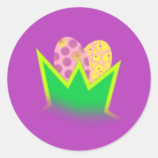 イースター卵 ラウンドシール (正面)