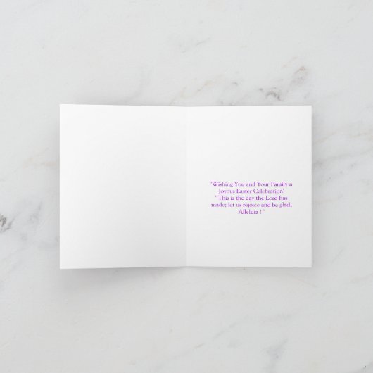 イースター喜びの挨拶状 シーズンカード (内部)