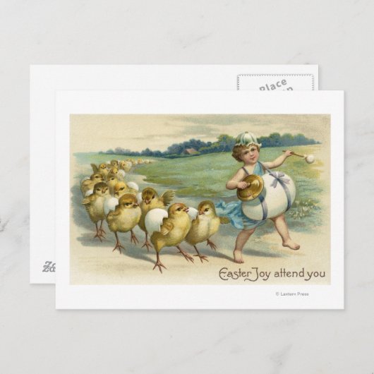 イースター喜びはパレードのYouChicksに出席します シーズンポストカード (正面/裏面)