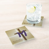 イースター四旬紫ドレープ復活の日 ガラスコースター (アングル)