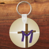 イースター四旬紫ドレープ復活の日 キーホルダー (正面)
