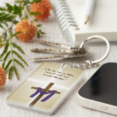 イースター四旬紫ドレープ復活の日 キーホルダー (正面右)