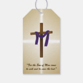 イースター四旬紫ドレープ復活の日 ギフトタグ (裏面)