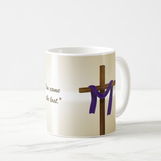 イースター四旬紫ドレープ復活の日 コーヒーマグカップ (正面右)