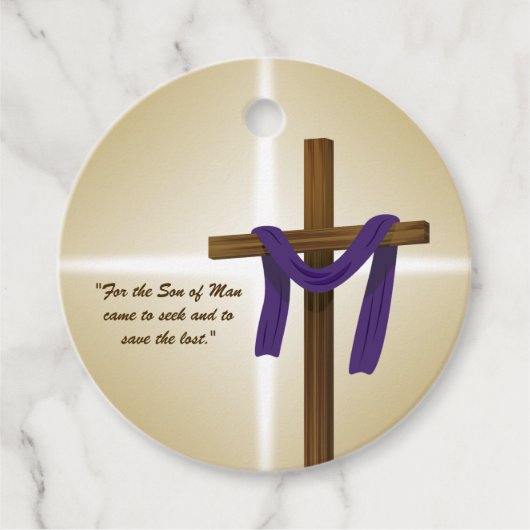 イースター四旬紫ドレープ復活の日 フェイバータグ (正面)