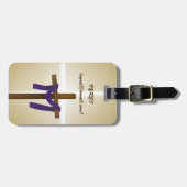 イースター四旬紫ドレープ復活の日 ラゲッジタグ (正面横)