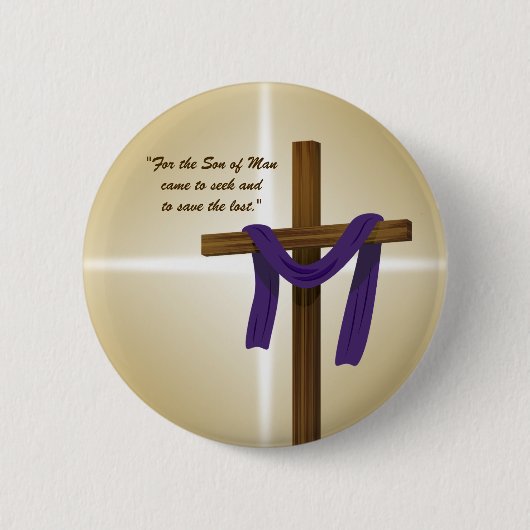 イースター四旬紫ドレープ復活の日 缶バッジ (正面)