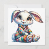 イースター大切バニーテーマ招待状 招待状 (正面)