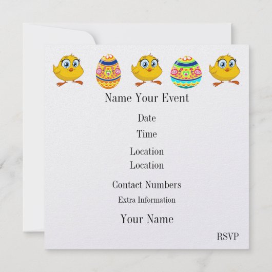 イースター大切招待状 招待状 (裏面)