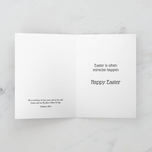 イースター奇跡カードを持つ猫 シーズンカード (内部)