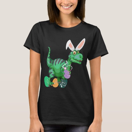 イースター女性のトップナースドクターバニーDino E Tシャツ (正面)