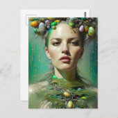 イースター女神AIが生成したファンタジーアート ポストカード (正面/裏面)