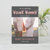 イースター妊娠の発表の写真おもしろいバニー シーズンカード (スタンド正面)