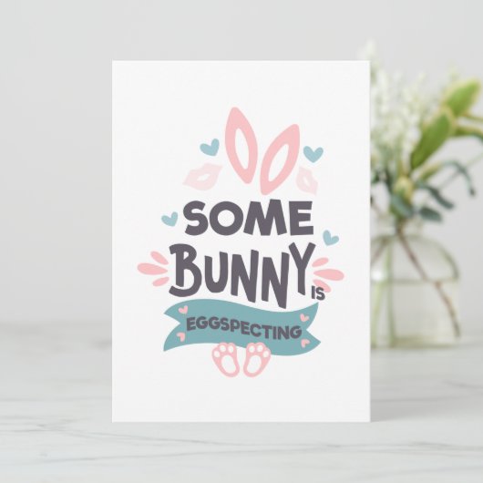 イースター妊娠の発表バニー シーズンカード (スタンド正面)