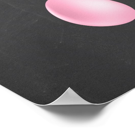 イースター妊娠の発表Chalkboardサイン ポスター (角)