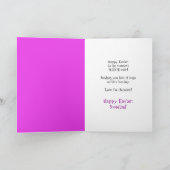 イースター姪万華鏡のように千変万化するパターンカラフルバニー シーズンカード (内部)