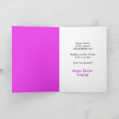 イースター孫万華鏡のように千変万化するパターンカラフルバニー シーズンカード (内部)