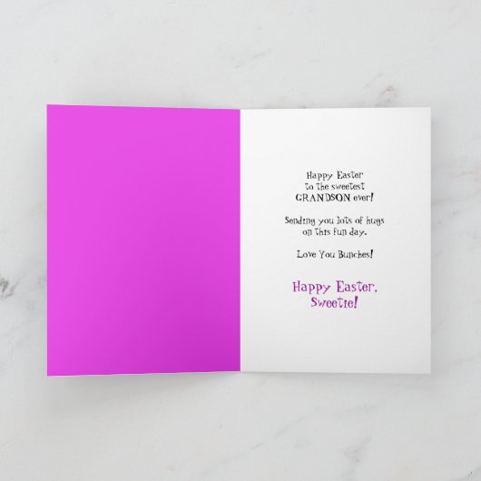 イースター孫万華鏡のように千変万化するパターンカラフルバニー シーズンカード (内部)